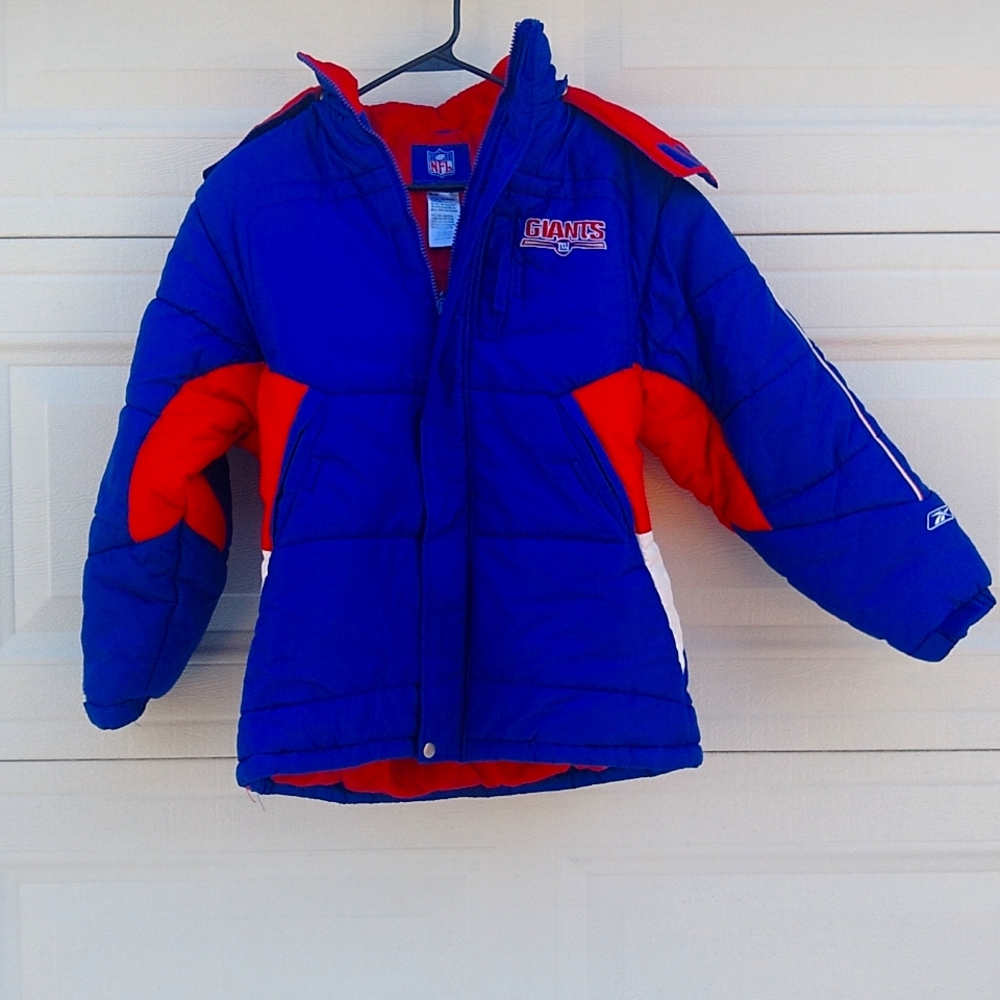 New York Giants Coat NFL Triple Fat Goose Jacket Puffy size L{14-16}/G{14-16}
